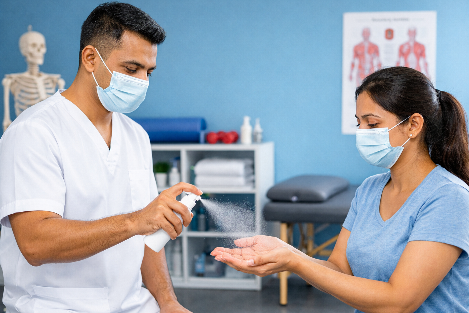 Hygiene and safety standards at Sajjad Rehabilitation and Therapy Centre in Patna showing a clean clinical rehabilitation environment, patient-safe therapy setup, sanitization-focused treatment space, and infection-control practices for physiotherapy, neuro rehabilitation, and supervised recovery care.